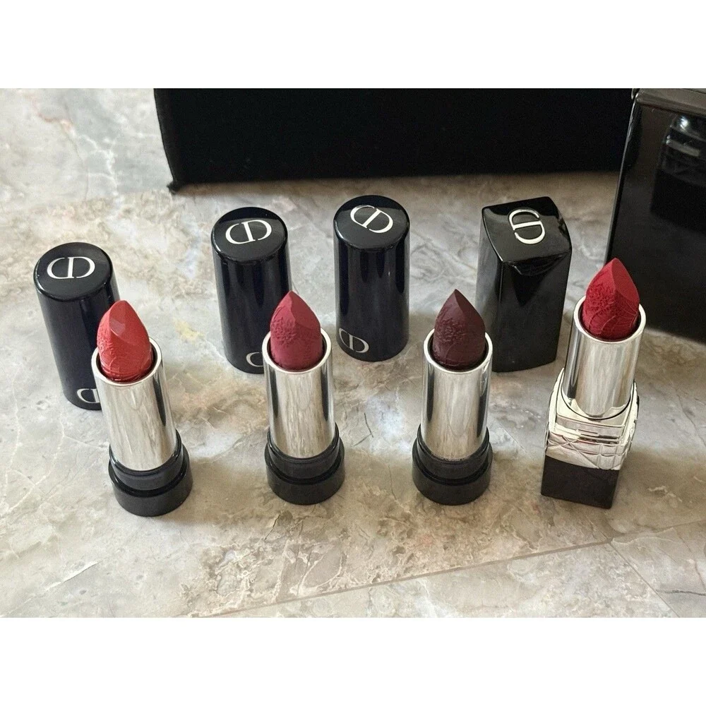 Dior Rouge Dior Minaudière Limited Edition Clutch & Lipstick Gift Set 4 Lipstick